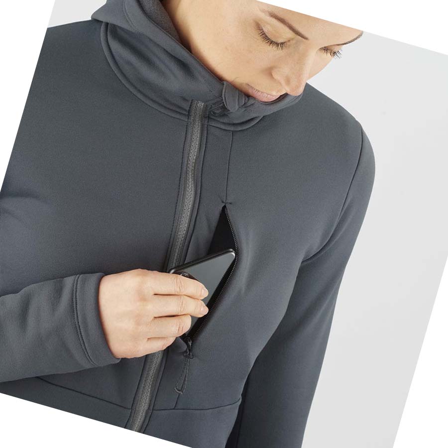 Sudadera Con Capucha Salomon ESSENTIAL XWARM Mujer Negros | MX 2504UZG